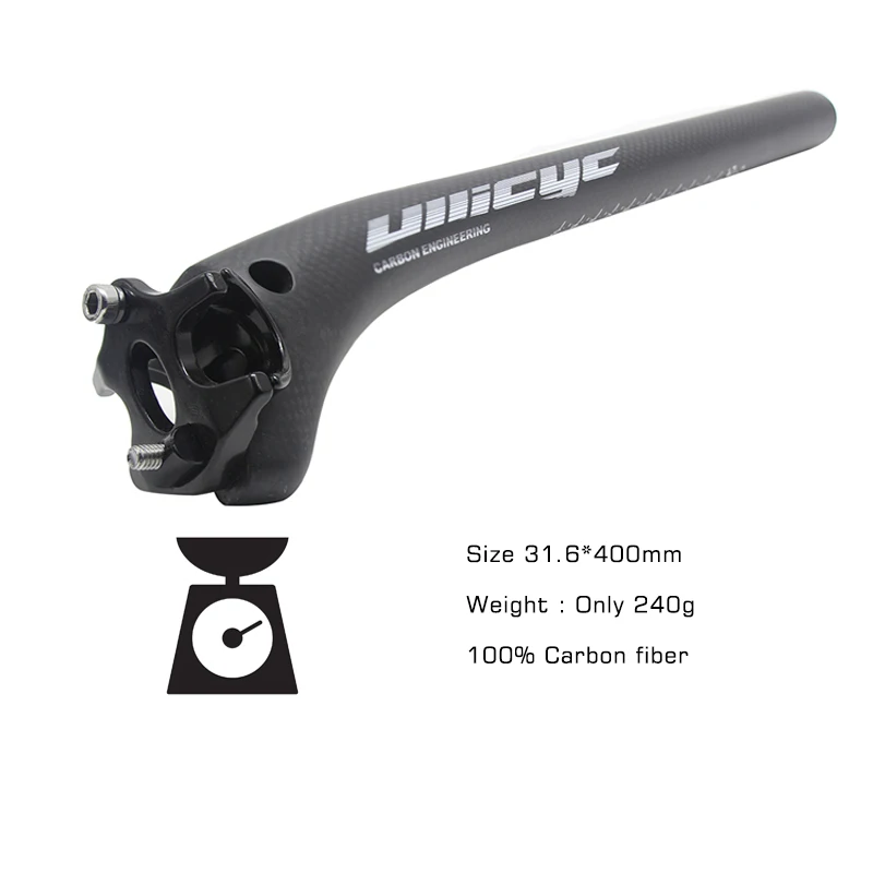 Ullicyc Mountain Bike Seatpost Carbon Fiber Road Bicycle Mtb Seat Post Cycling Offset 27.2 30.8 31.6 3K Matte | Спорт и развлечения