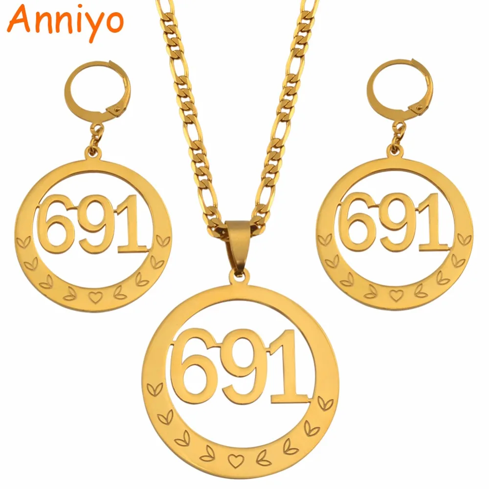 Anniyo Микронезия Круглый Большой кулон ожерелья серьги наборы для женщин 691