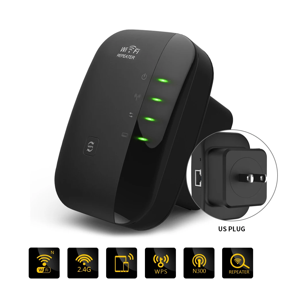 Wireless WiFi Repeater Wi-fi Range Extender 300Mbps Signal Amplifier 802.11N/B/G Booster Repetidor Wi fi Reapeter Access Point |