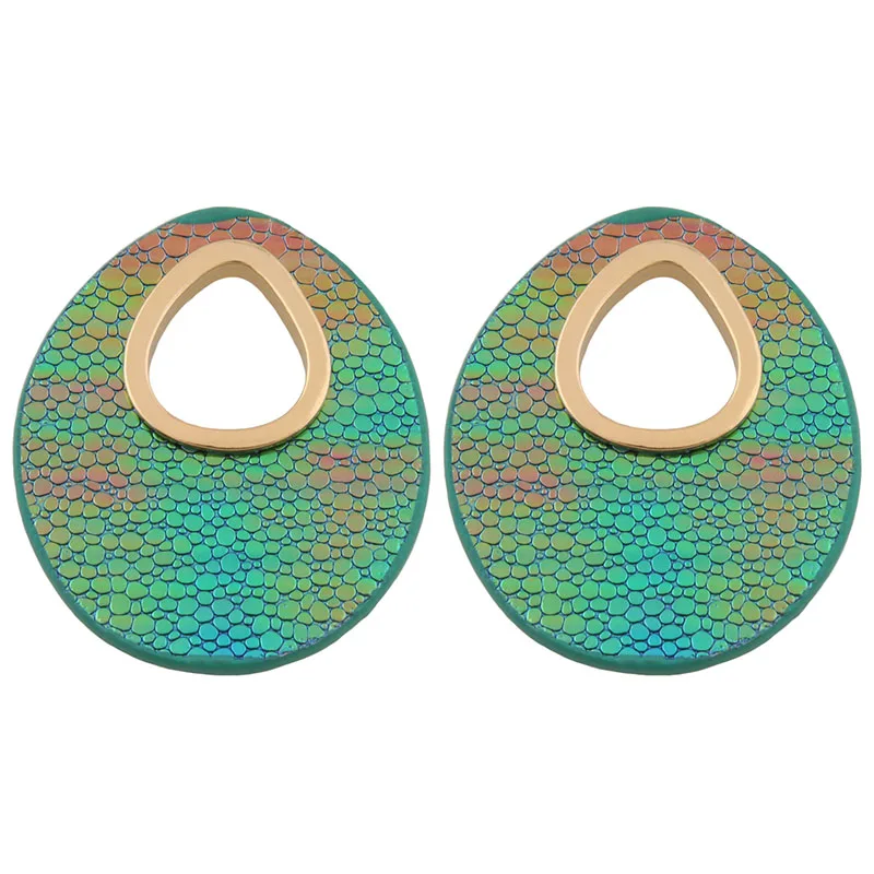 Женские кожаные серьги NeeFu WoFu большие капли с леопардовым принтом аксессуары для