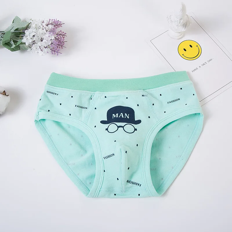 5 шт./лот модные однотонные хлопковые трусы для мальчиков и девочек удобные