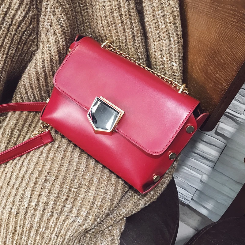 Сумка знаменитости мода стиль сумки женский цепь сумка заклепки Crossbody