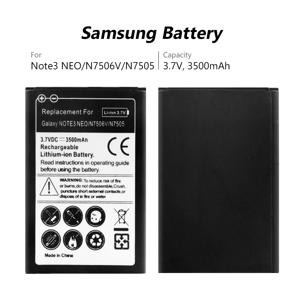 YCDC 3 7 V Li Ion 3500mAh Сменный аккумулятор для SAMSUNG GALAXY Note Mini Neo SM