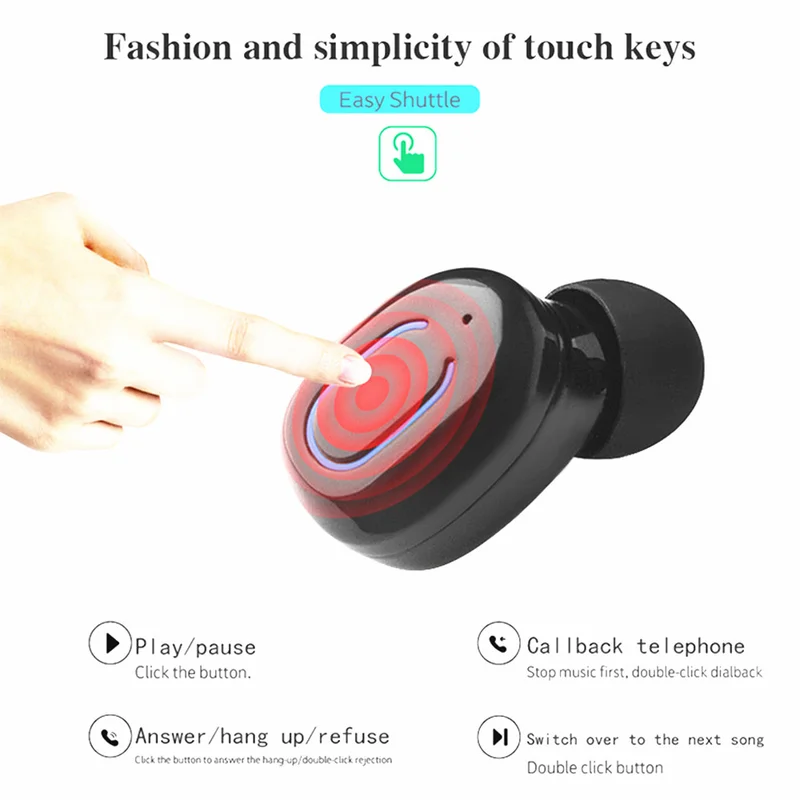 AMTERBEST наушники-вкладыши TWS с мини Беспроводной Bluetooth 5 0 наушники стерео гарнитура