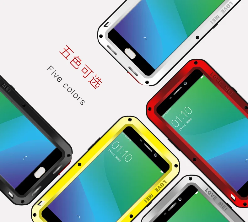 Мощный чехол Love Mei для OPPO R9 Plus ударопрочный силиконовый металлический