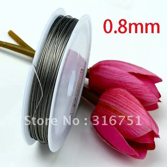 Оптовая продажа Бесплатная доставка 1 рулон 28 м серебристая проволока с бусинами