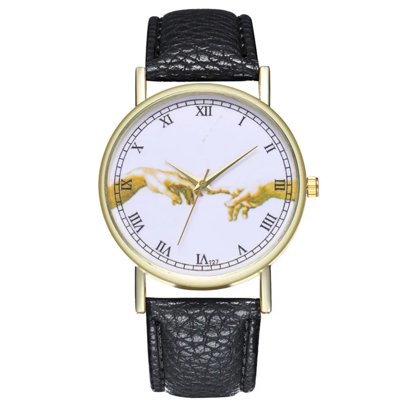 Женские кожаные часы винтажные с принтом в стиле ретро relogio reloj montre M23 новинка