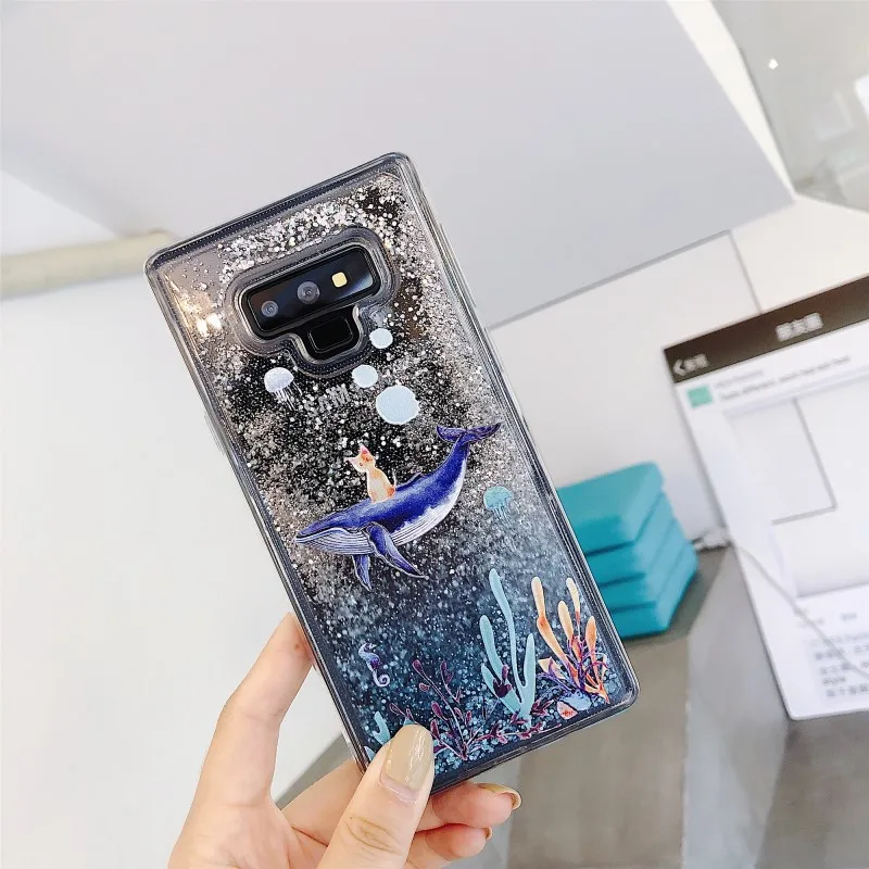 Жидкий блестящий чехол для телефона samsung galaxy Note 9 8 роскошный S9 S8 S7 Edge A6 A8 Plus 2018 J5 J7 J3
