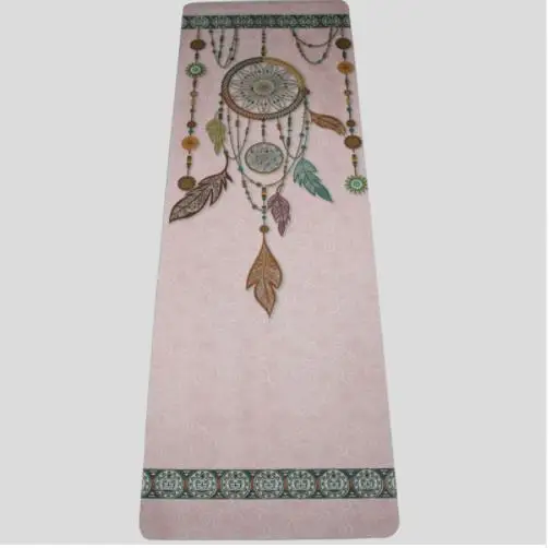 5 мм натуральный резиновый впитывающий пот Аэробика коврик Экологичная замша