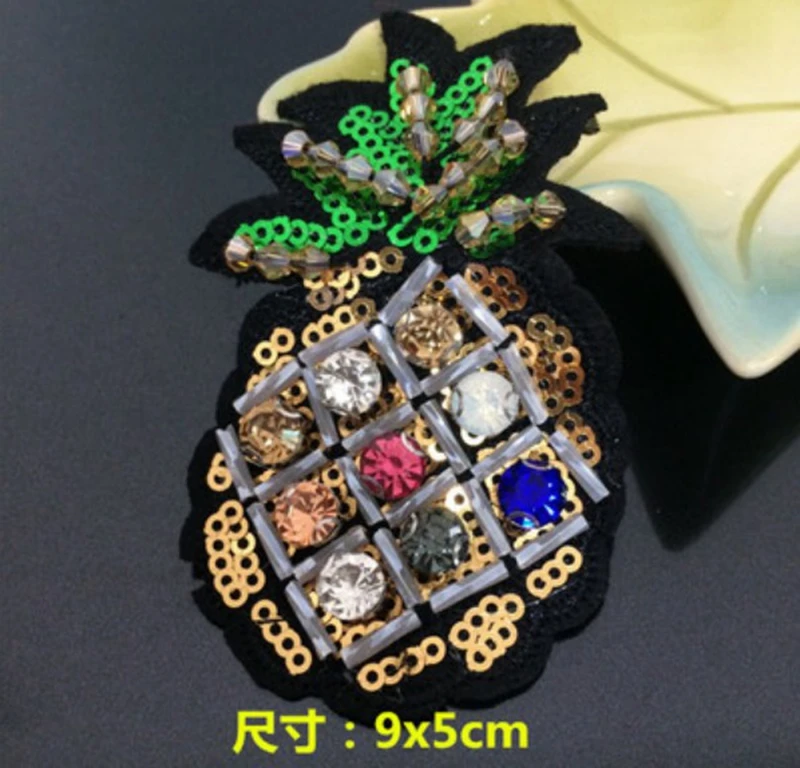 1 шт. стразы ананас крест леденец бусины патчи для одежды швейная аппликация