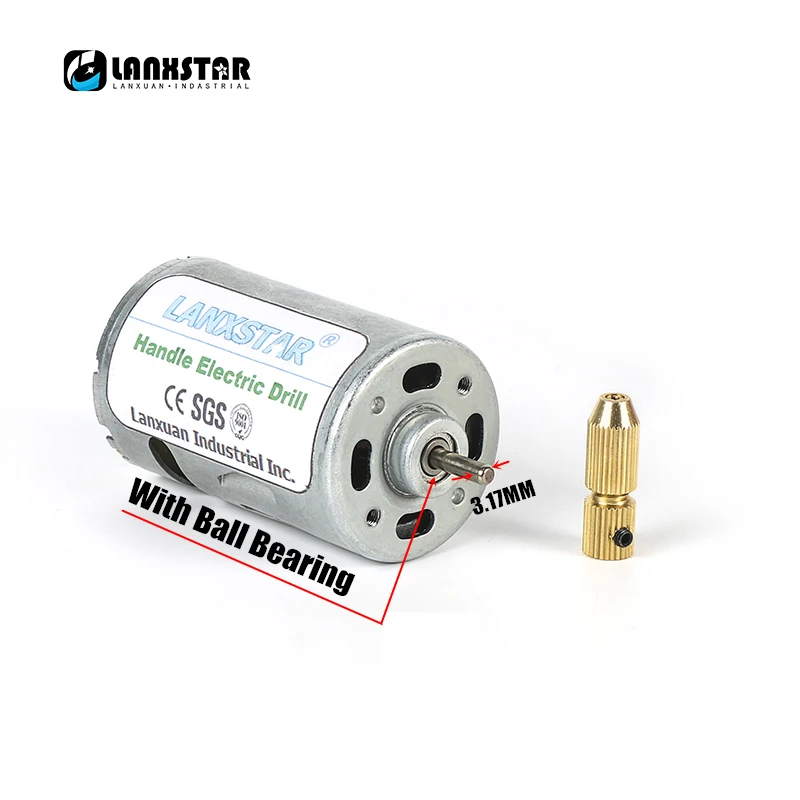 Lanxstar DC 24V 555 мини электродрель с высоким крутящим моментом ручная дрель 16 шт. набор