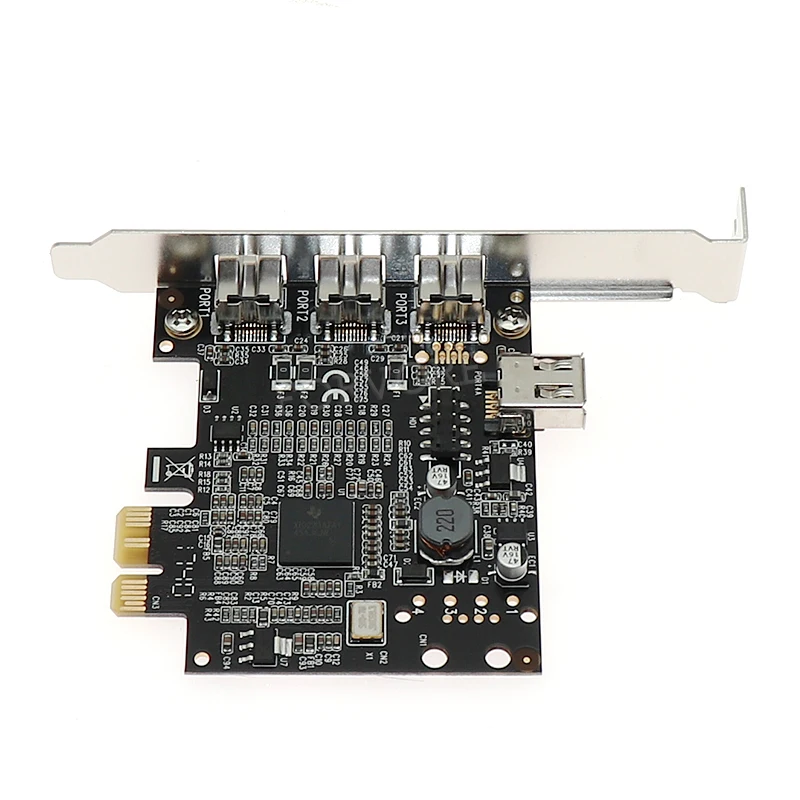 Для смартфона с 3 портами 1394B + 6 Pin 1394A карта pci e внешний Firewire 800 400 IEEE 1394b разъемом PCI