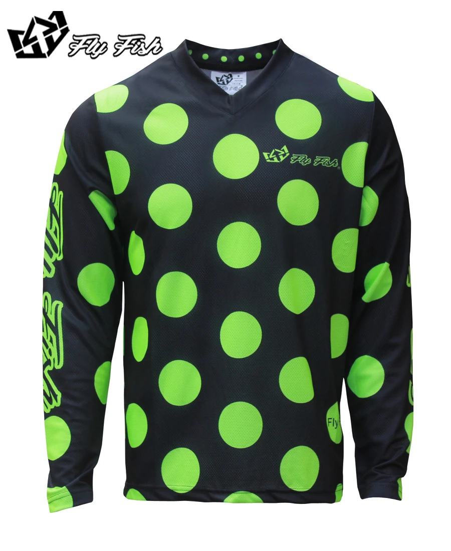

FLY FISH RACING GP Air Polka Dot Mens MX Offroad Jersey DH Downhill Jersey MX MTB T shirt Jerseys Bike Cycling