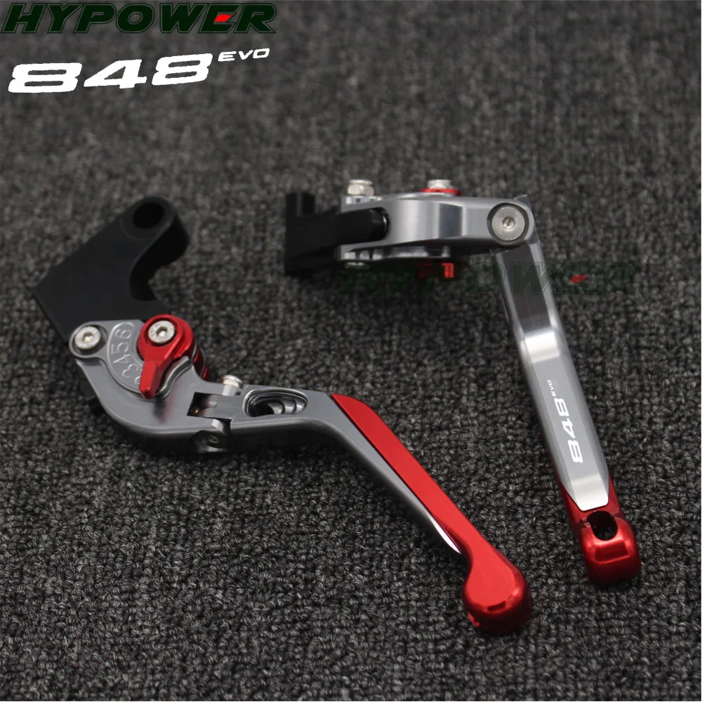 for Ducati 848 EVO 2007 2008 2009 2010 2011 2012 2013 New CNC Adjustable Foldable Extendable Motorbike Red Brake Clutch Levers | Автомобили