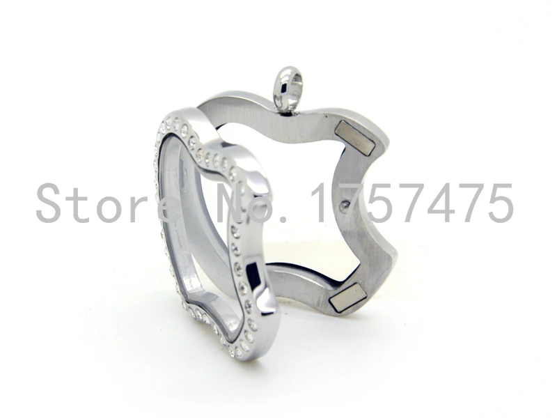 TDIYJ Высокое качество нержавеющая сталь Яблоко стекло плавающий медальон со