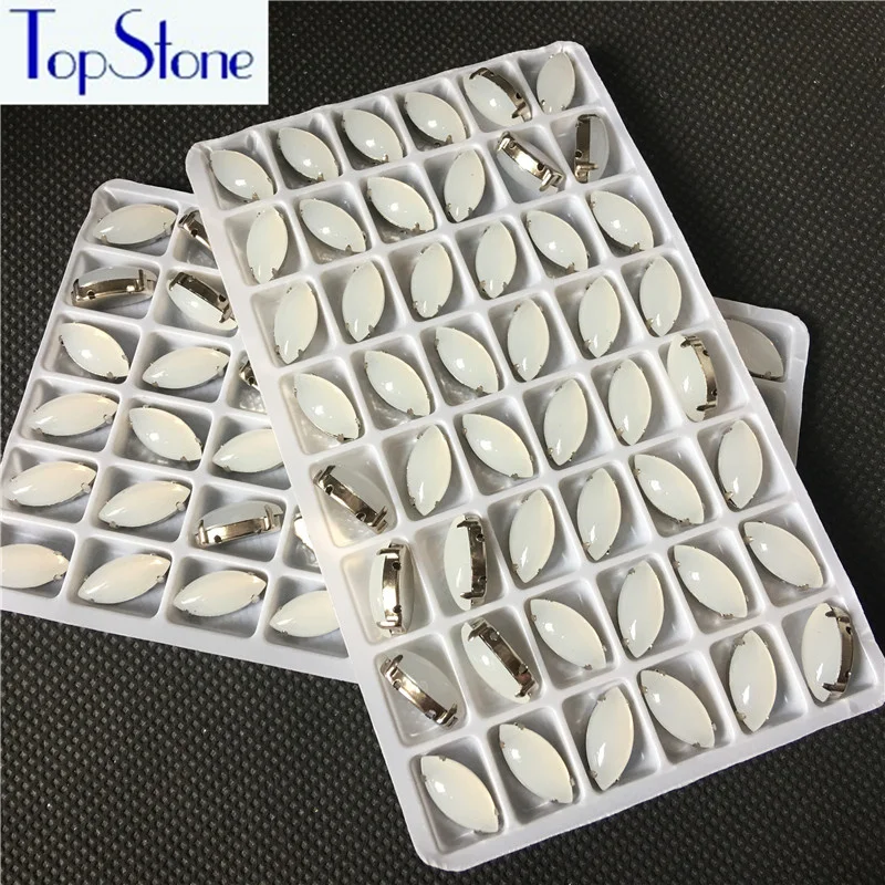 TopStone 5x10 мм 7x15 Высококачественный акриловый Опаловый камень для шитья с сильной