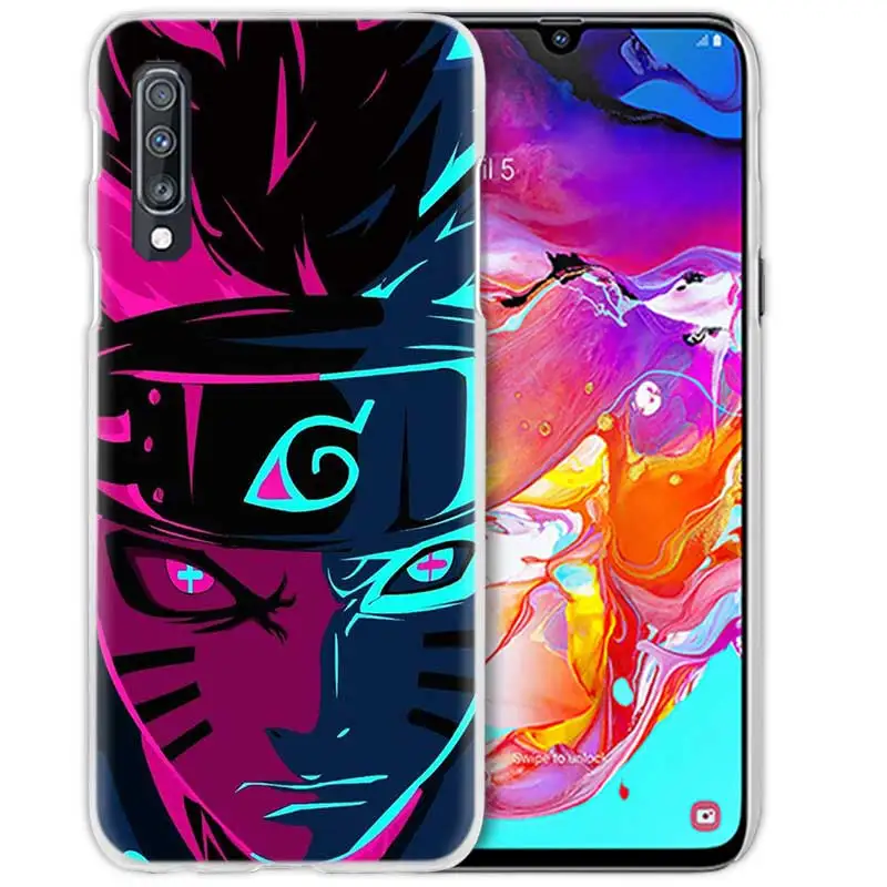 01 Героя аниме «Наруто Какаси из аниме «чехол для samsung Galaxy M40 A50 A80 A70 A60 A40 A30 A20e A10 J4 J6 плюс J8 S10e жесткий чехол с рисунком из аниме чехол для телефона - Цвет: 01
