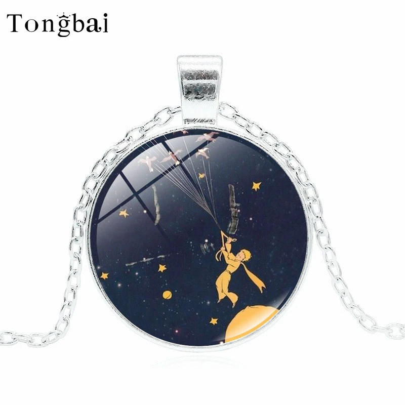 Tongbai Маленький принц Посеребренная Ювелирных Изделий с Моана Узором Стекло