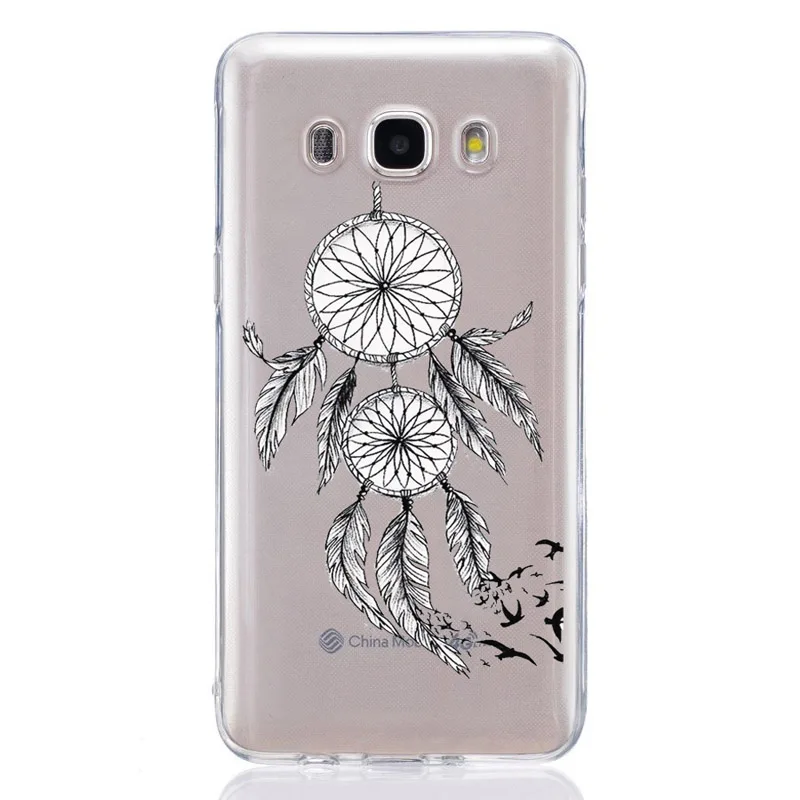 For Samsung Galaxy J1 J2 J3 J5 J7 prime J120 J330 J530F TPU Colorful Soft Feather Mandala Painted Desig Cover Case Fundas E346 |