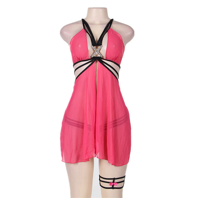 Lenceria Эротика Mujer Sexi Strappy Mesh flyway Porno нижнее белье сексуальное эротическое Бандажное белье с открытой спиной для куклы сексуальное женское белье R70227