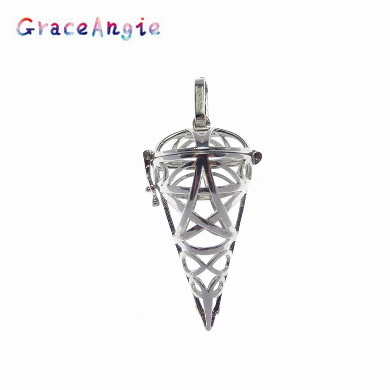

GraceAngie Beads Cage Locket Can Be Opened Phase Box Pendant Necklace Accessories DIY1Pc Dessert Ice Cream Model Mini