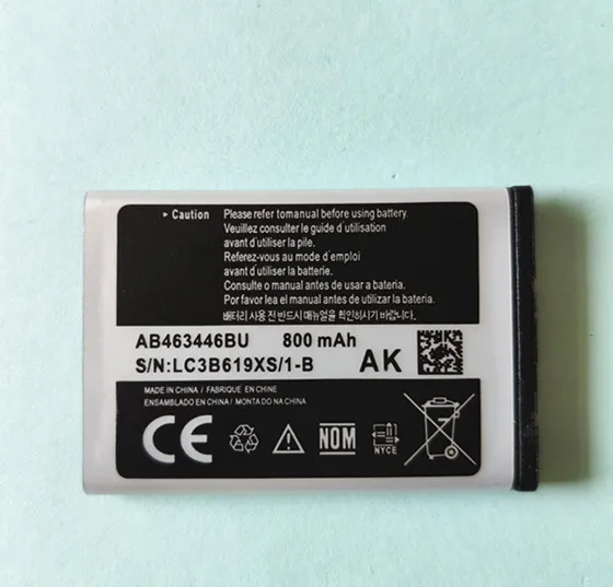 Аккумулятор AB463446BU AB553446BU AB043446BE для Samsung GT C3520 E1228 E2530 E339 C3300K X208 B189 B309 E2330