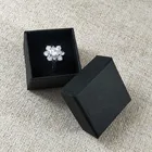 Новинка 2017, коробка для колец из крафт-бумаги высокого качества 20 шт.лот, коробка для колец из крафт-бумагибелогосинегочерного цвета с индивидуальным логотипом, Дополнительная внутренняя губчатая коробка для колец сделай сам