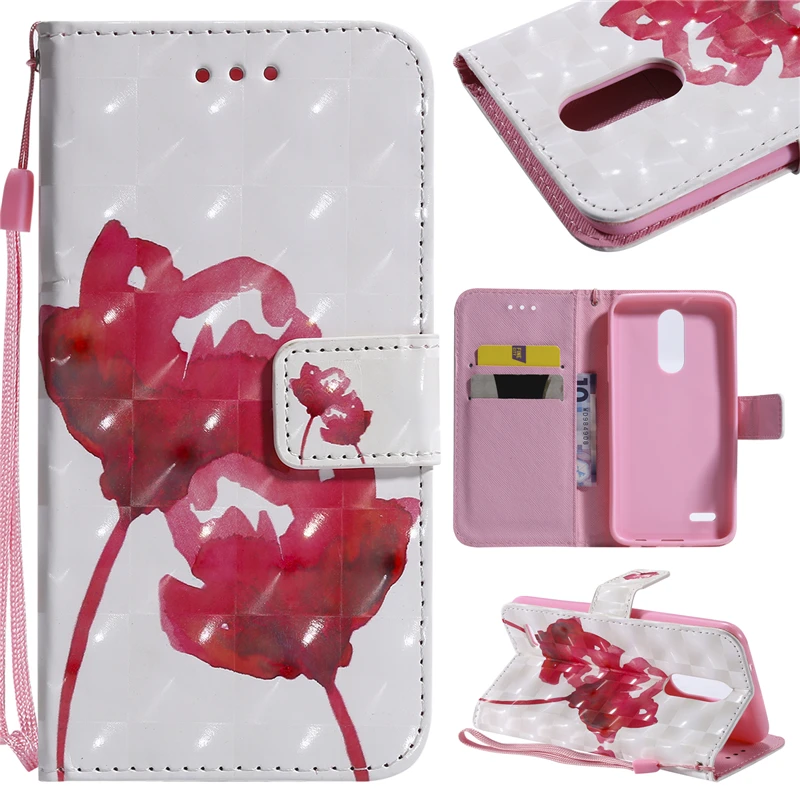 JYERAECOM Painted Flip PU Leather + Wallet Cover Case For Coque LG K8 2018 Phone Capa | Мобильные телефоны и аксессуары