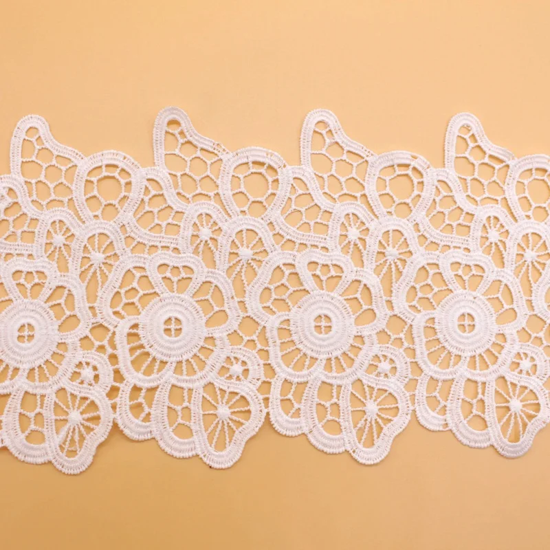 1yard 7cm White Flower Embroidery Lace for Wedding Dress Decoration DIY Sewing Accessories | Дом и сад