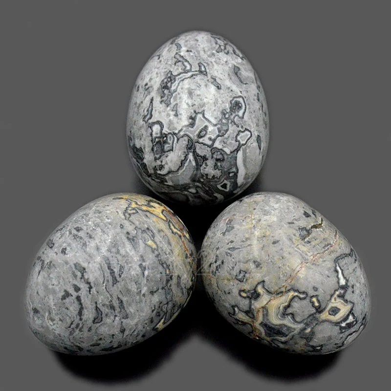 3 шт./лот натуральный 33 пейзаж драгоценный камень яйцо Кристалл лечебная Сфера