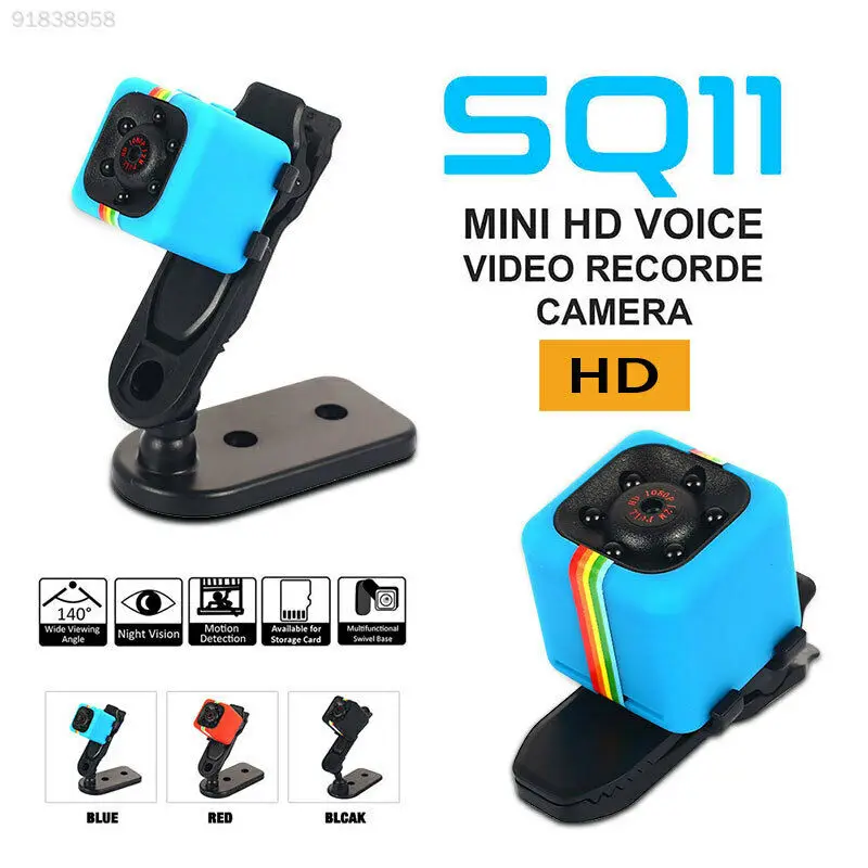 Горячая мини микро HD камера кости видео USB DVR Запись SQ11 синий|Цифровые диктофоны| |