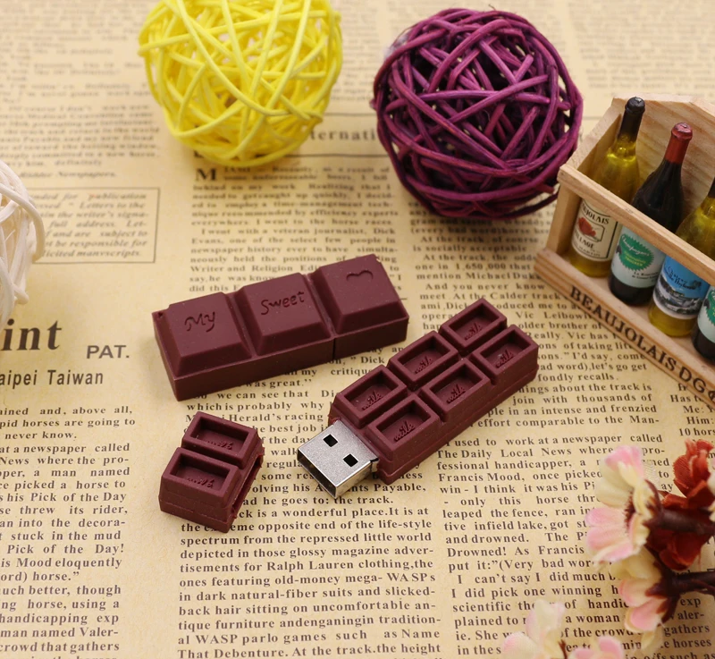 USB флеш накопитель шоколадный 16/64/32/4/8 ГБ|USB флэш-накопители| |