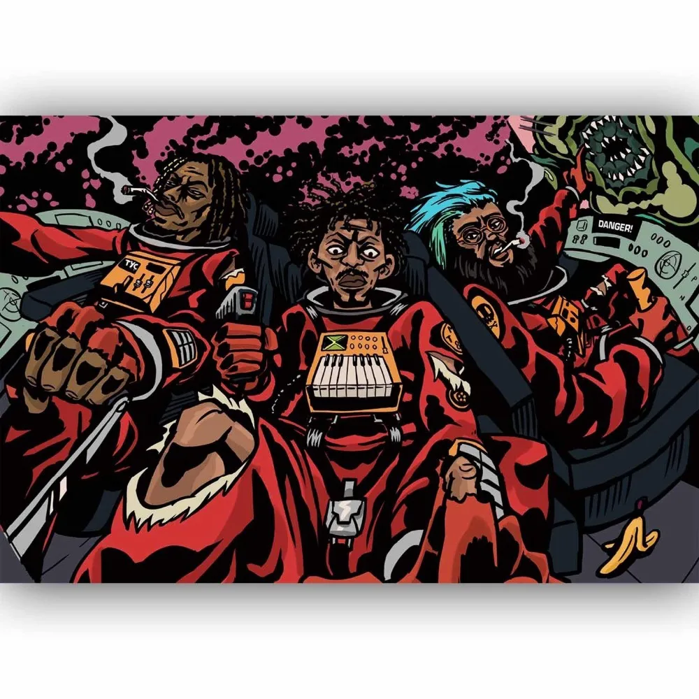 Художественный принт Flatbush Zombies Rap хип хоп музыкальная группа 14x21 24x36 27x40 дюймов