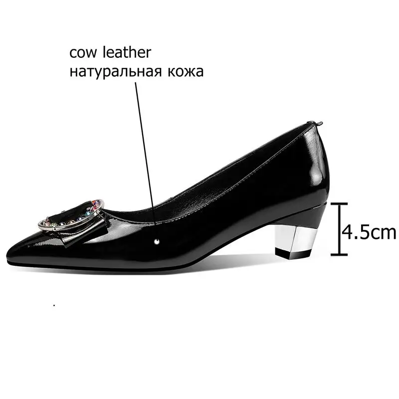 ALLBITEFO/Женская обувь из натуральной кожи на среднем каблуке модные пикантные