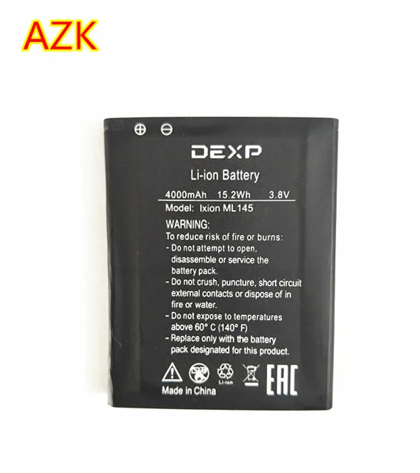 AZK НОВЫЙ 4000mAh Ixion ML145 Сменный аккумулятор для DEXP Snatch SE мобильный телефон|battery for|battery