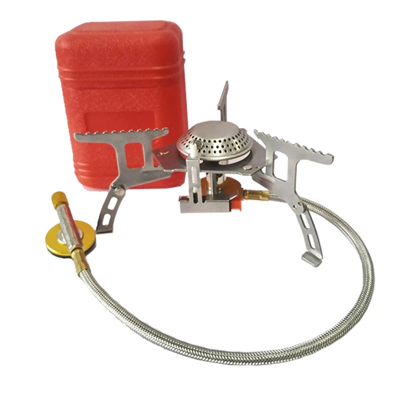 GAS STOVE Уличная газовая плита, походная газовая горелка, складная электронная плита, походная Портативная Складная разделенная плита 3000 Вт - Цвет: GAS STOVE
