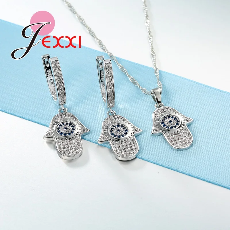 Комплект из колье и серёг серебра 925 пробы | Украшения аксессуары