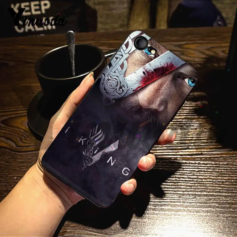 Yinuoda для iphone 7 6 X Чехол Ragnar Lothbrok Vikings Bling популярный мягкий чехол iPhone 8 6S Plus 5 XS XR
