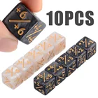 10 шт.компл. шестисторонние счетчики + 1+ 1 игральные кости, белые, черные, для детской вечевечерние НКИ, для волшебной игры для сбора