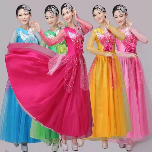 Chorus clothing 2018 new opening dance dress atmosphere modern costumes with clothes | Тематическая одежда и униформа