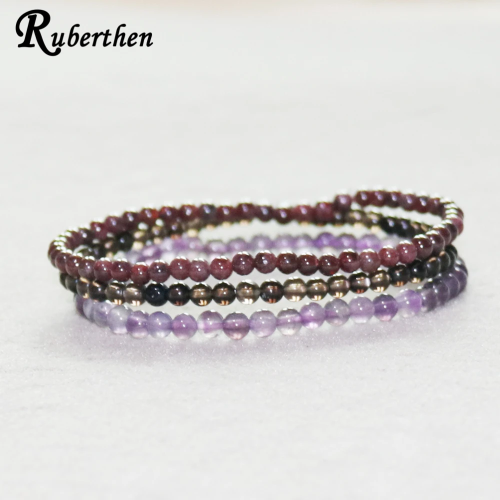 Ruberthen натуральные гранатовые браслеты Amethys t Yoga браслет мини браслет с драгоценным камнем Прямая поставка