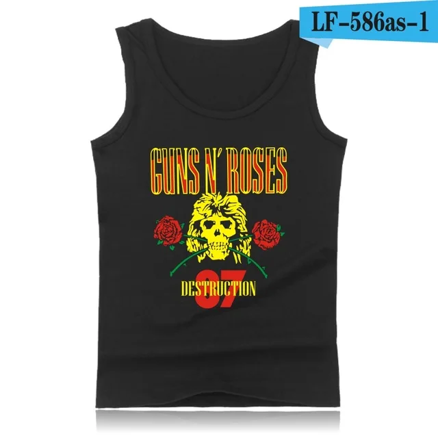 black GUNS N ROSES, мужские майки, футболка, хип-хоп, для спортзала, жилет, модный, для бодибилдинга, майка, мужская, майка, одежда для фитнеса, пистолеты и розы - Цвет: black