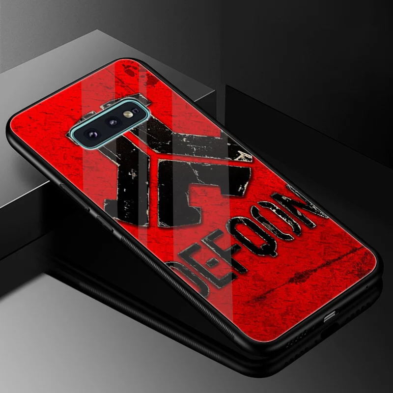 Стеклянный мягкий чехол defqon 1 для Samsung Galaxy A10 A20 A30 A40 A50 A60 A70 S7 Edge S8 S9 Plus S10 Note 8 9 |