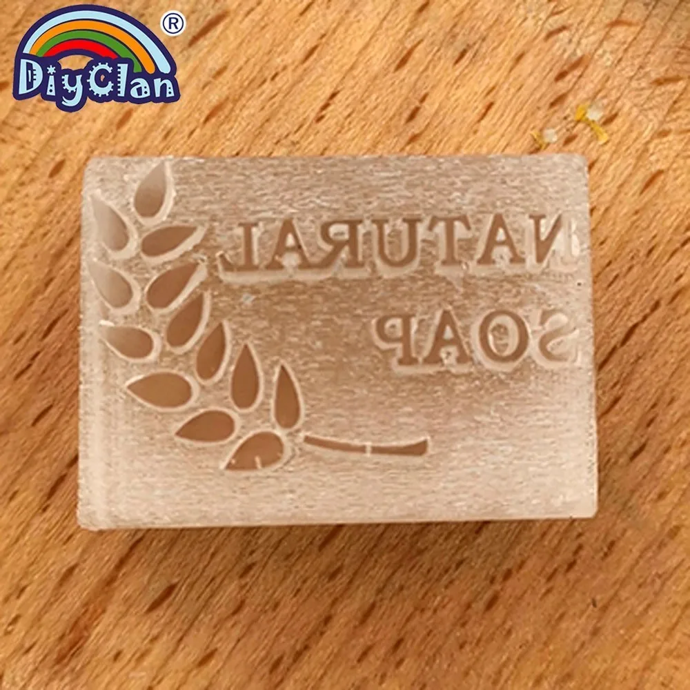 Handmade natural soap stamp mold diy leaf pattern organic glass resin chapter Acrylic custom Z0165NS | Дом и сад
