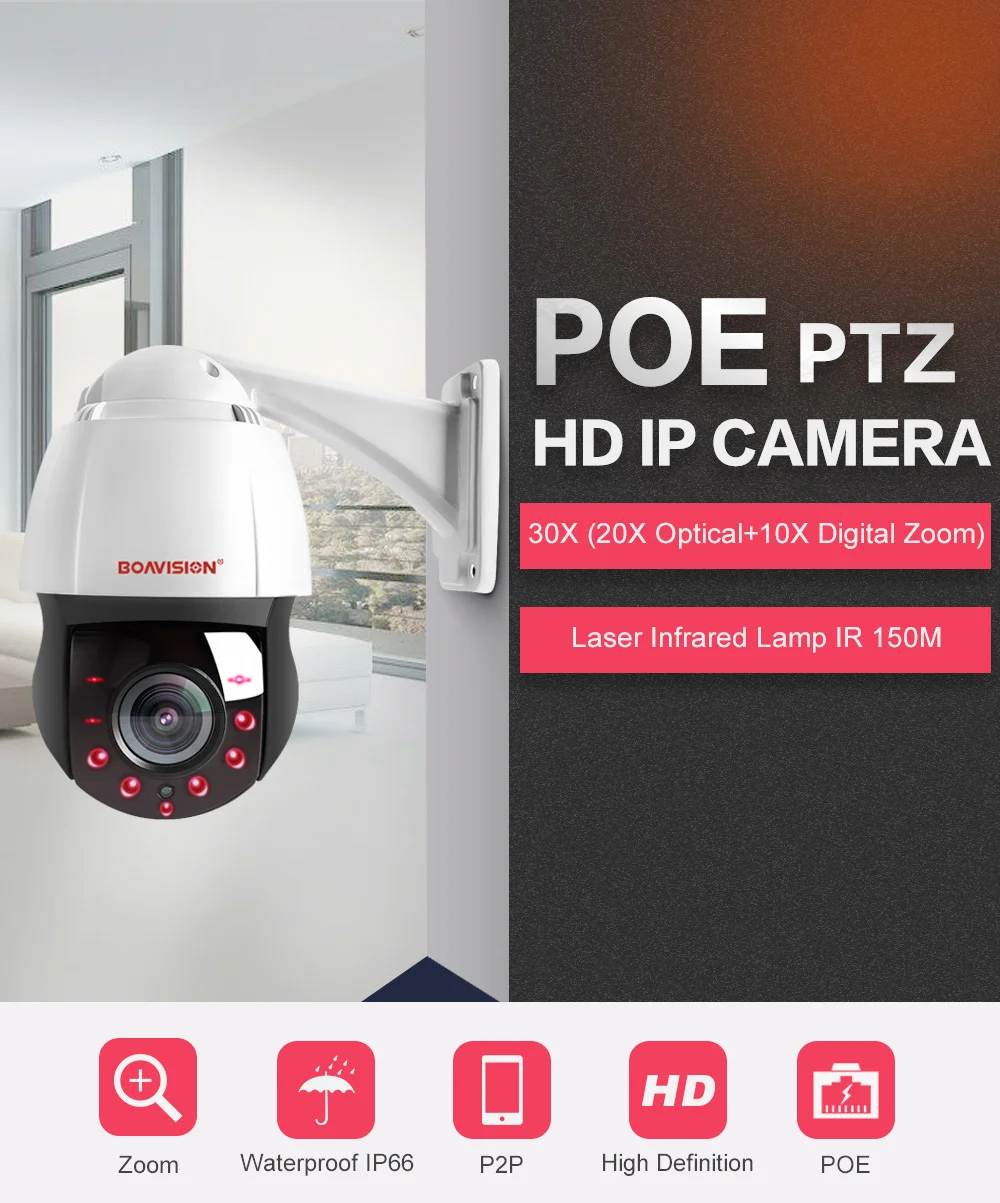 1080P 5MP 48V POE PTZ купольная IP камера Открытый 30X зум Onvif скорость купольная PTZ камера массив+ лазерная инфракрасная лампа ИК 150 м CCTV Cam
