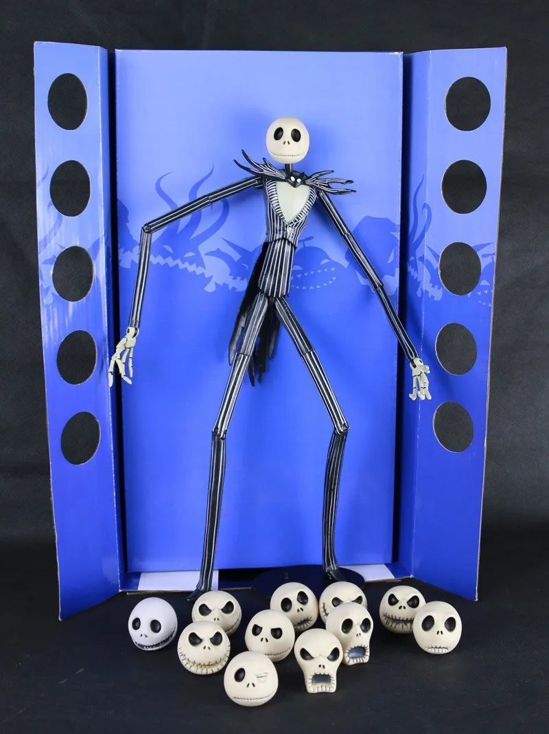 35 см 12 Faccia Джек Скеллингтон Figura Animazione Кошмар перед Рождеством Henry Selick Tim Burton экшн