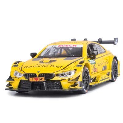 16 M4 ралли гоночный сплав модель автомобиля 1:32 M4 DTM гоночная команда живопись оттягивающая Реплика со звуком и светильник литая под давлением Модель автомобиля игрушки - Цвет: 16
