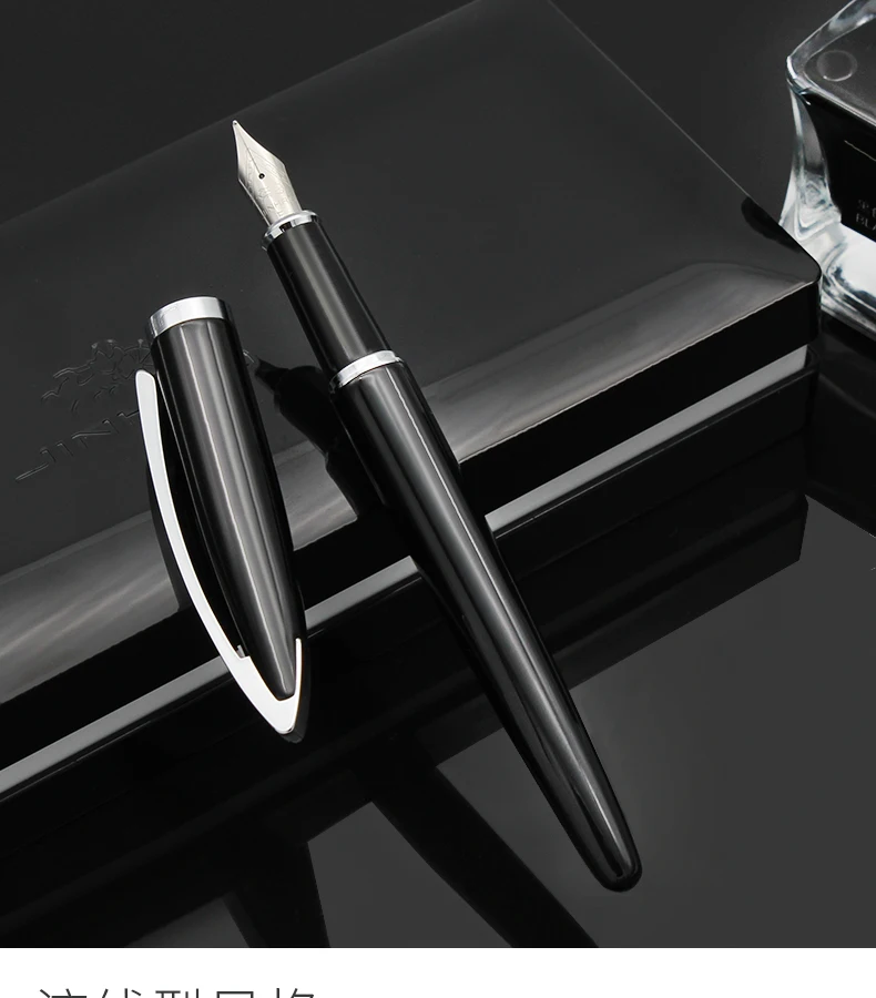 Роскошный jinhao 156 черная авторучка с новинкой Дизайн Канцелярские Товары для