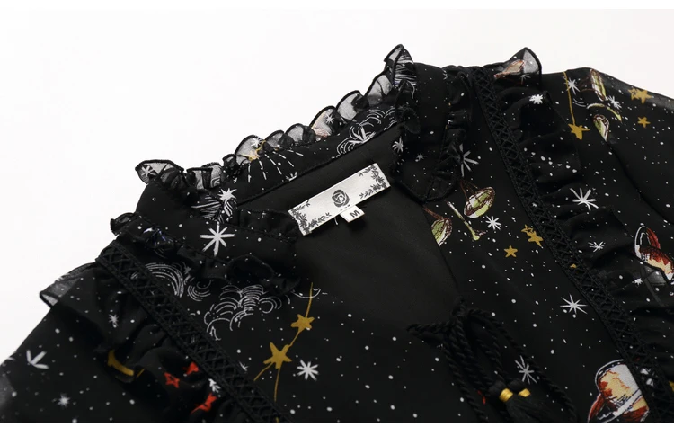 2XL/3XL/4XL/5XL шифоновое платье с принтом Галактики, подиумное женское платье большого размера с коротким рукавом-фонариком и высокой талией, AOFULI 00911