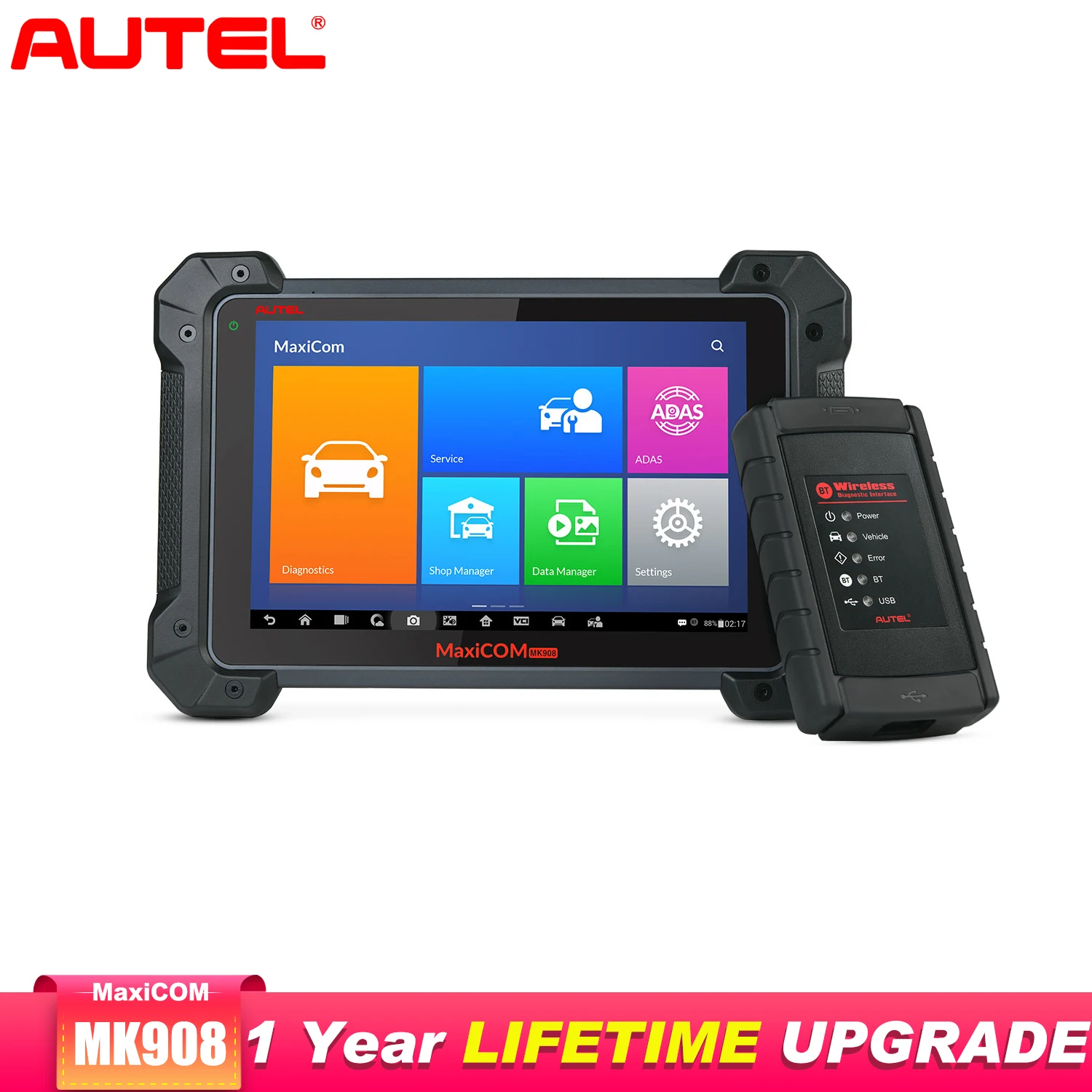Autel MaxiCOM MK908 Диагностический Авто OBD2 Scarner автомобильный диагностический инструмент ECU кодирование полный код считыватель сканер инструмент pk launch X431